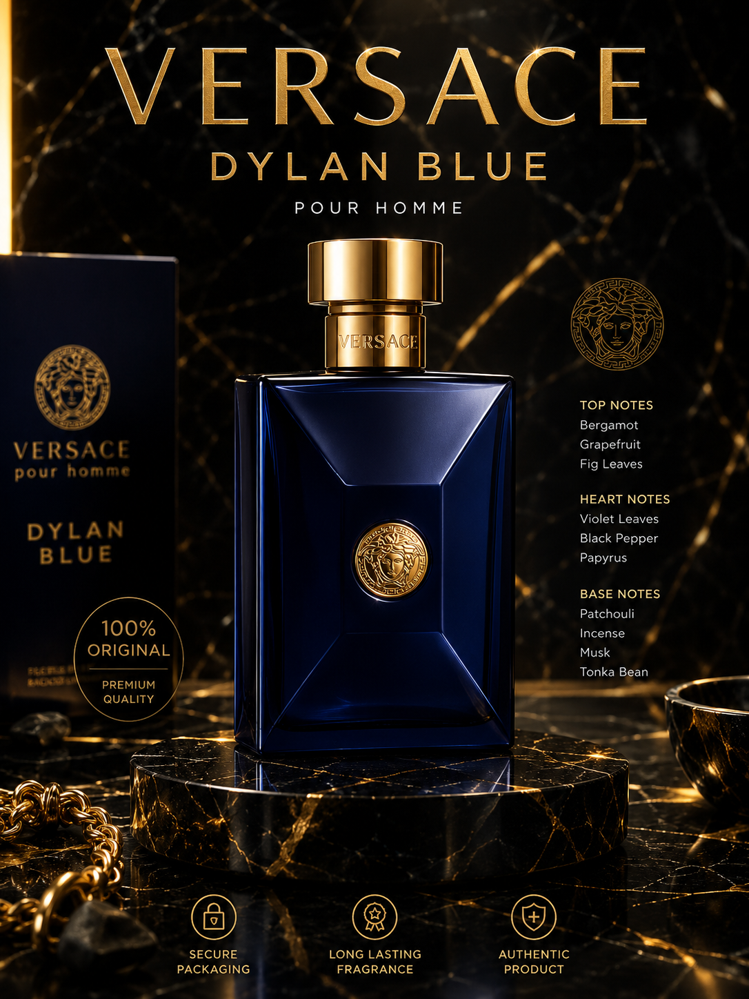 Versace Dylan Blue Pour Homme Eau de Toilette 100ml