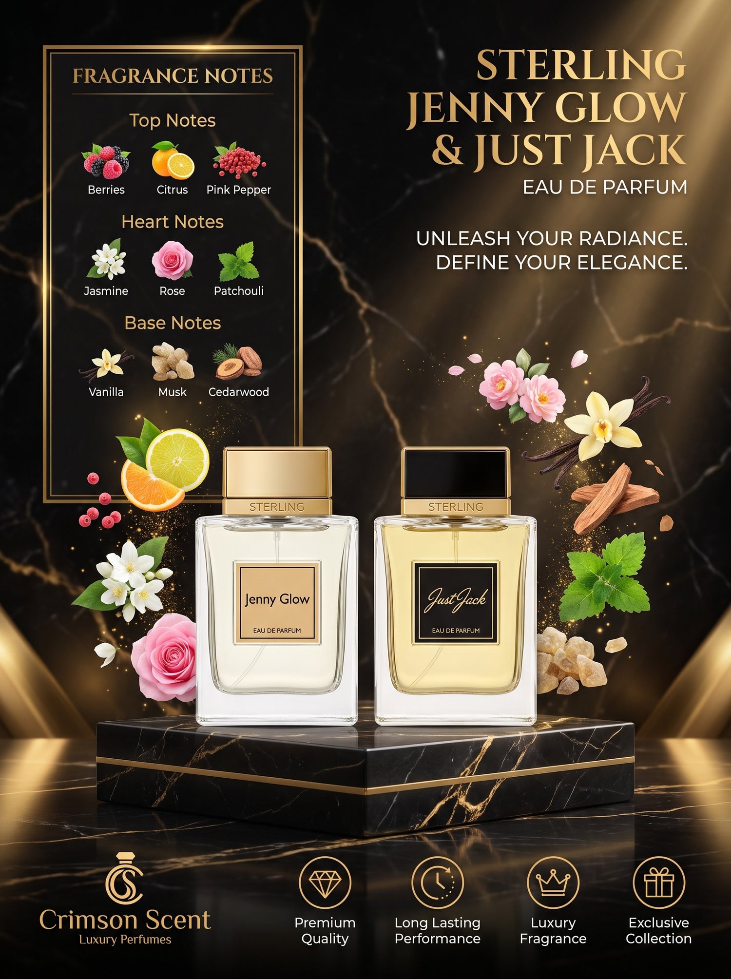 Sterling Jenny Glow EDP 100 W+Just Jack EDP 100 M